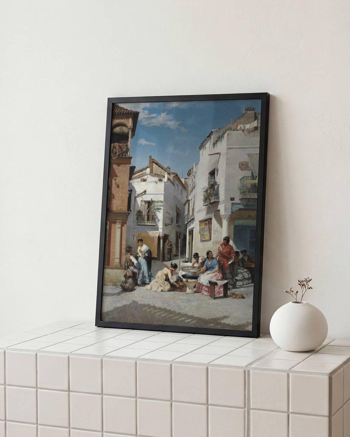 Manuel Ussel de Guimbarda - Rosquilla Sellers in a Corner of Seville Poster