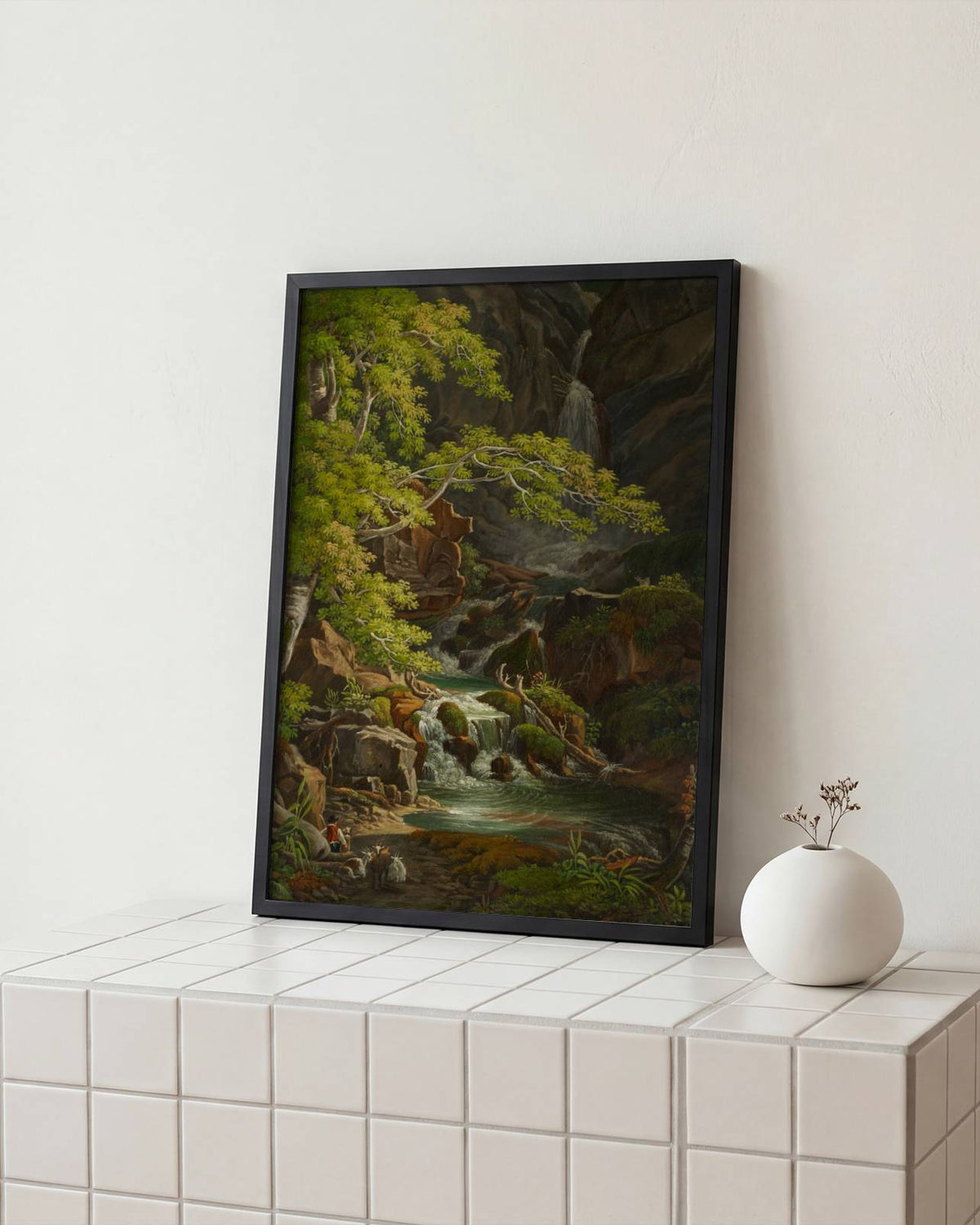 Peter Birmann - Waterfall In The Munster Valley Poster