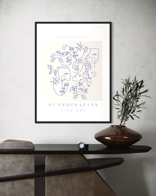 Scandinavian Line Art Poster