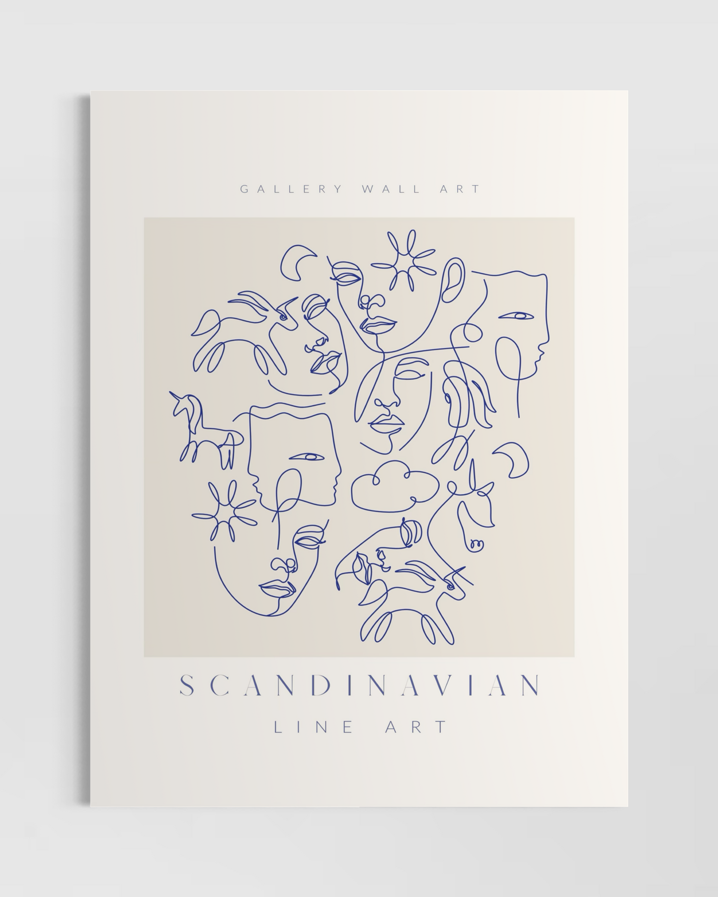 Scandinavian Line Art Poster