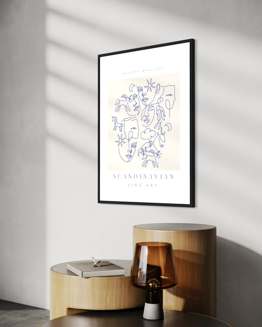 Scandinavian Line Art Poster