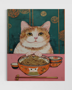 Cat and Noodle Poster