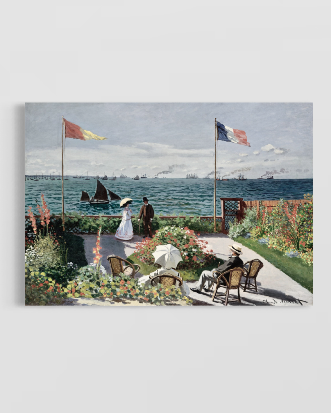Claude Monet Sainte-Adresse’de Teras Poster