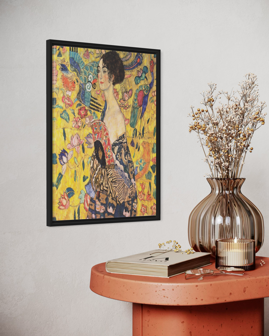 Gustav Klimt Yelpazeli Kadın Poster