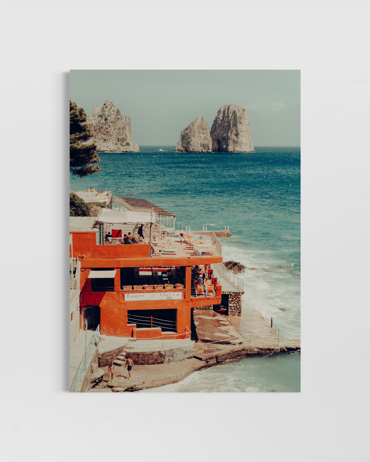 Capri Orange Beach Poster