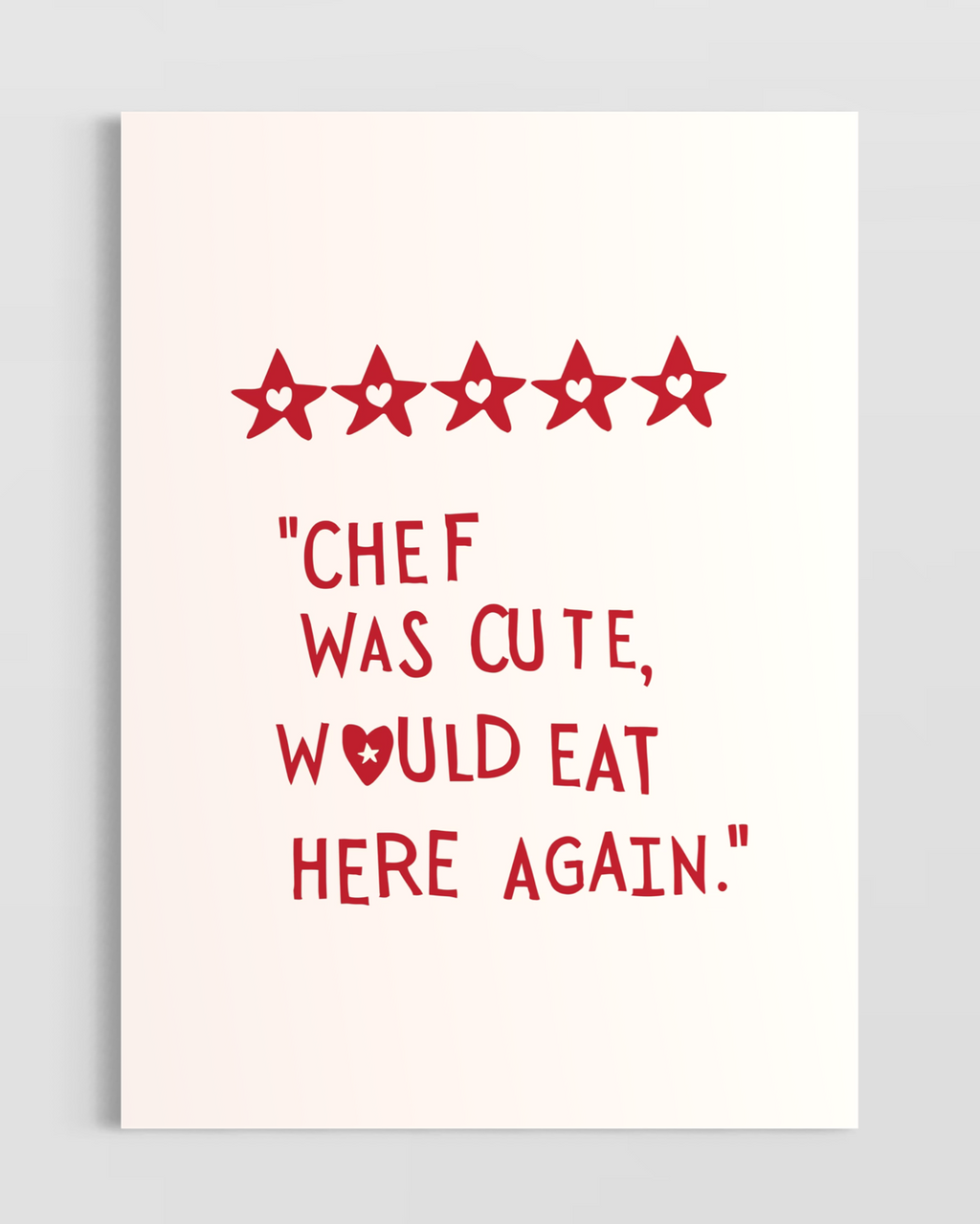 Chef Was Cute, Would Eat Here Again Poster
