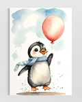 Balonlu Penguen Poster