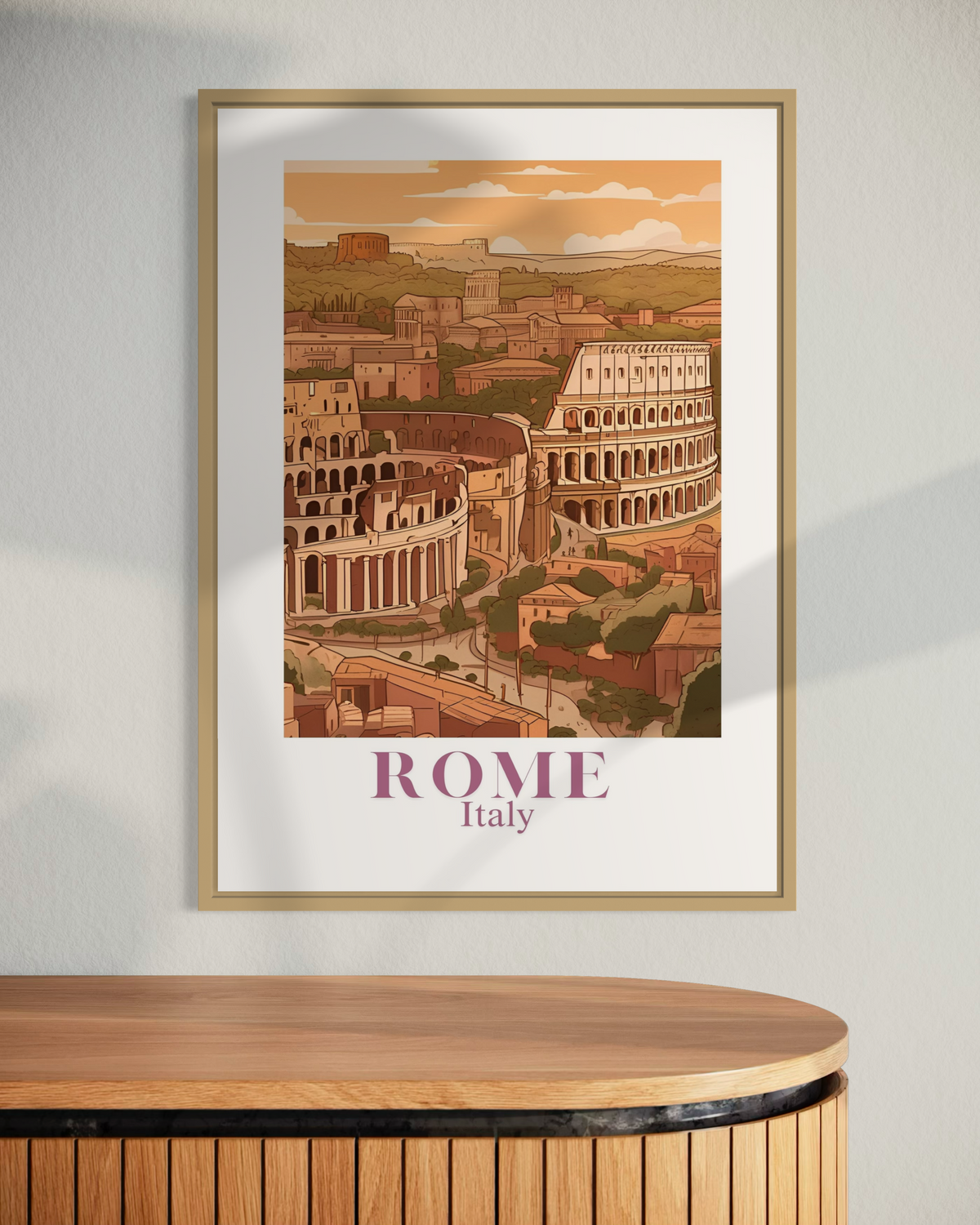 Visit Rame Poster Rome Poster – Postilsa
