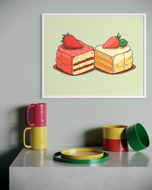 Çilekli Pasta Poster