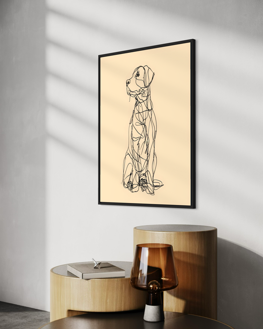 Çizgisel Köpek No.2 Poster