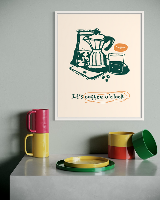 It's Coffee O'Clock Poster