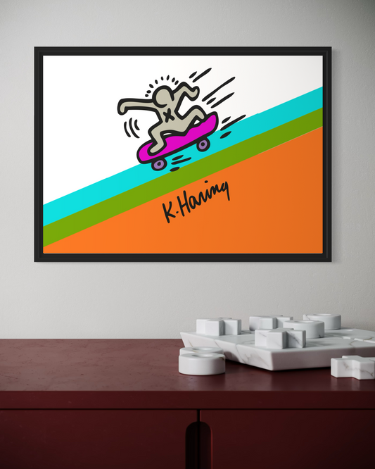 Keith Haring The Skater Poster