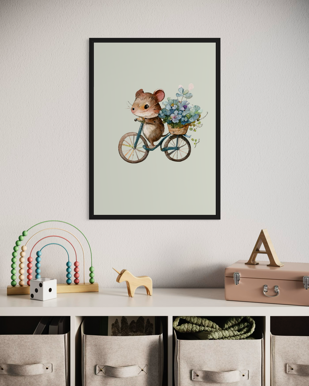 Bisiklet Süren Hamster Poster