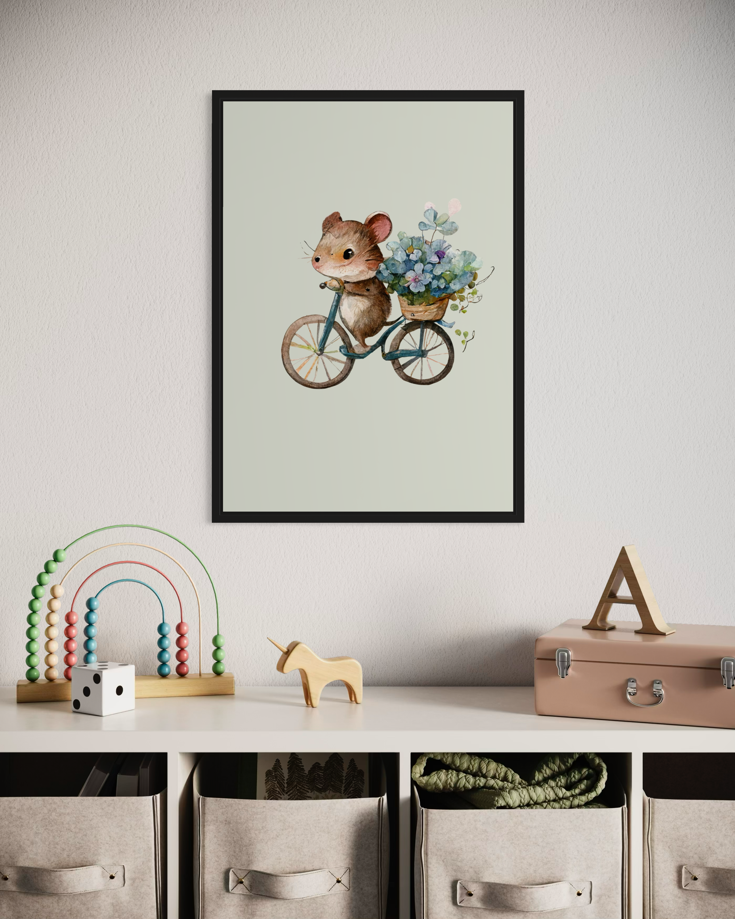 Bisiklet Süren Hamster Poster