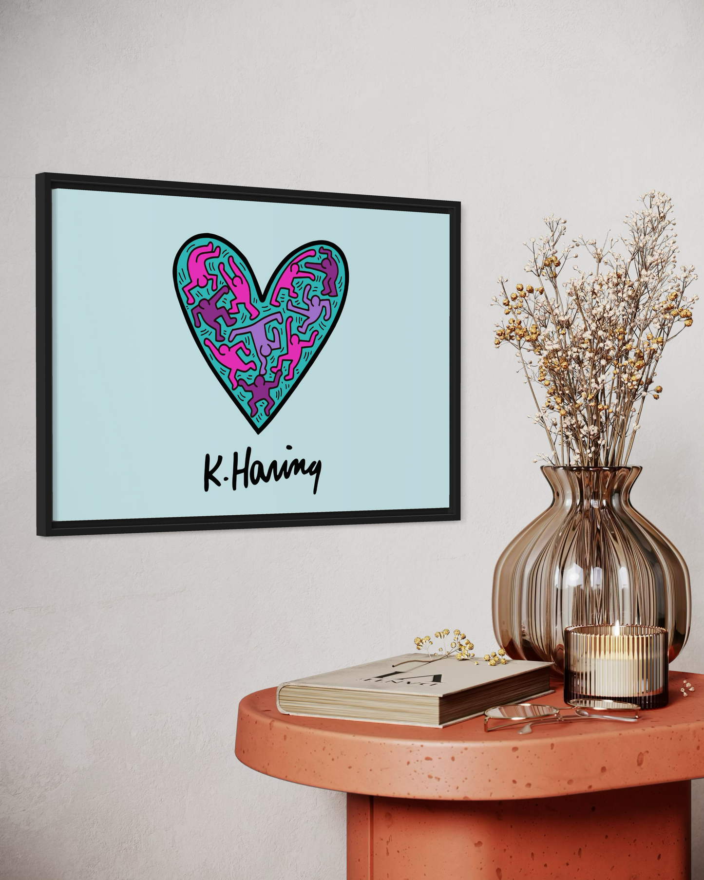 Keith Haring Balancing Heart Poster