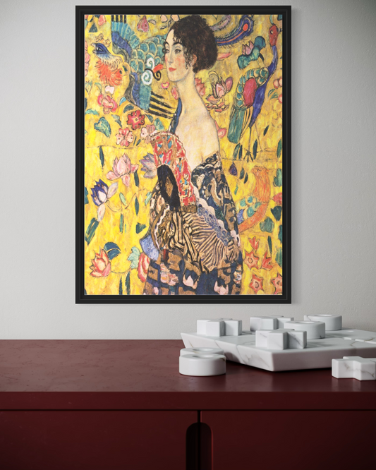 Gustav Klimt Yelpazeli Kadın Poster