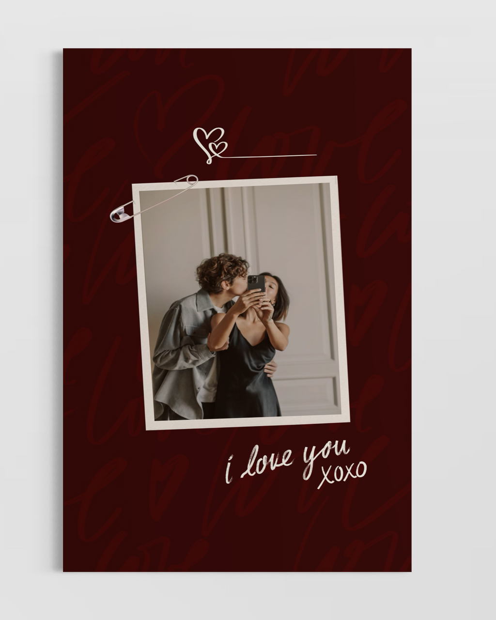 Kişiye Özel I Love You xoxo Poster- Özel Tasarım