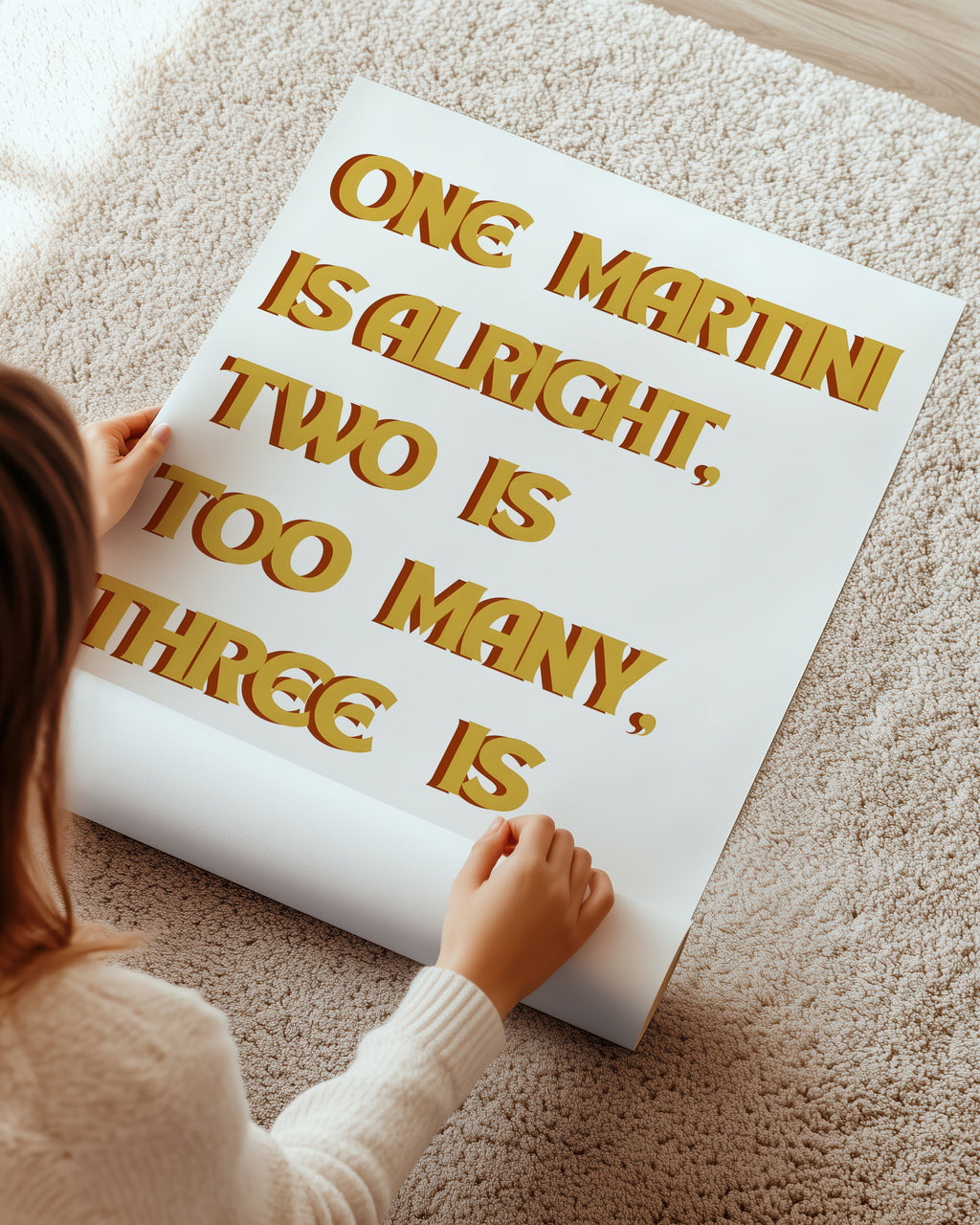 One Martini is Alright Poster