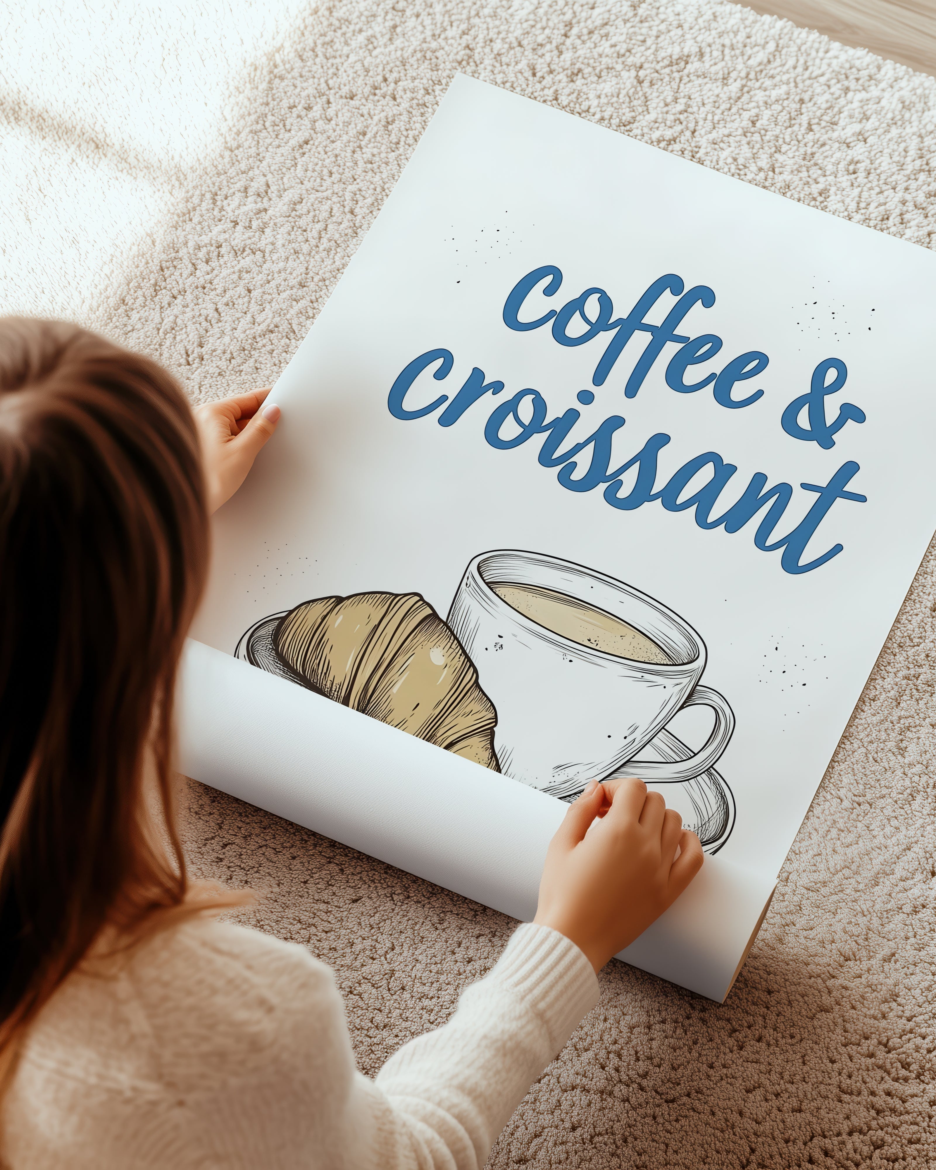 Coffe & Croissant Poster